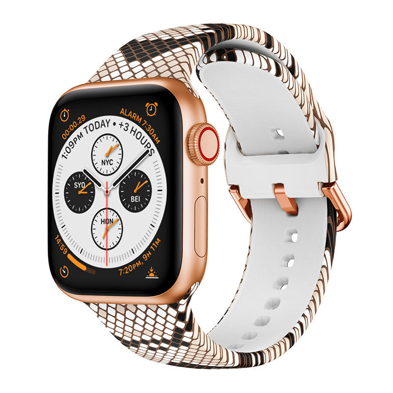 Εφαρμόσιμο λουράκι σιλικόνης με εκτύπωση Apple