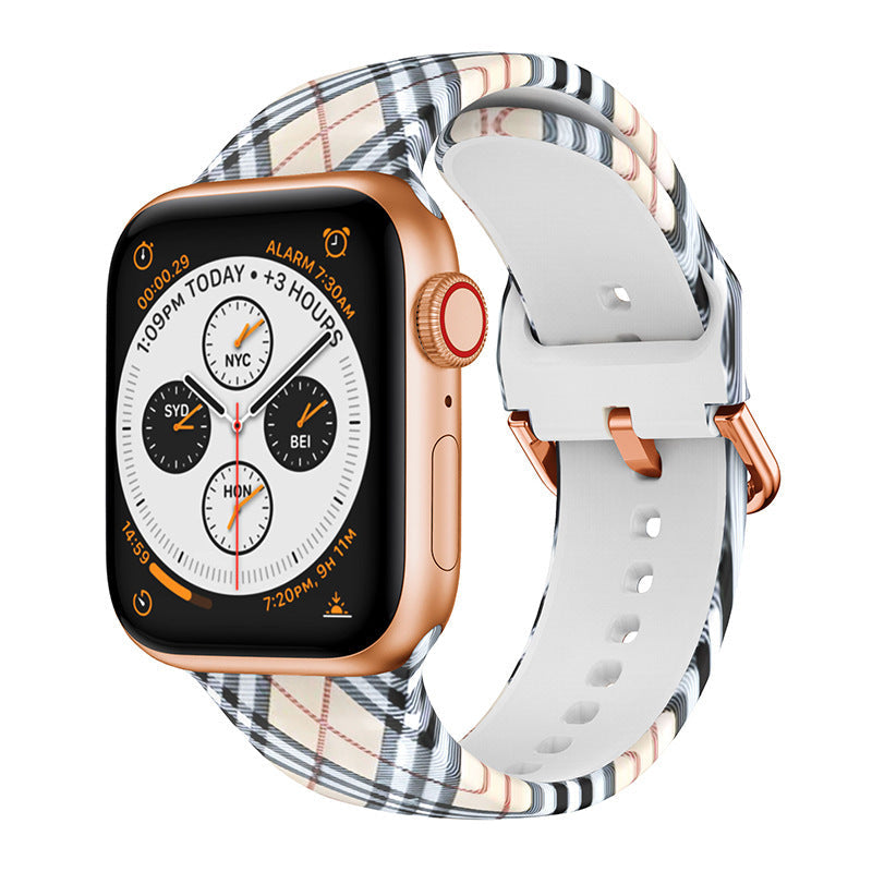 Εφαρμόσιμο λουράκι σιλικόνης με εκτύπωση Apple